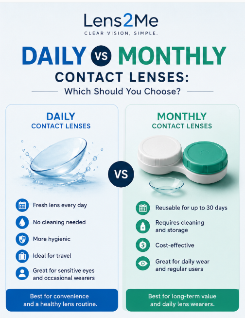 Daily vs Monthly Contact Lenses: Which Should You Choose?
